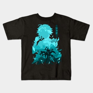 GENSHIN IMPACT XIAO NEGATIVE SPACE Kids T-Shirt